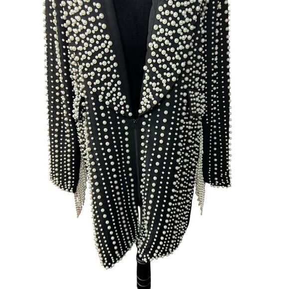 AKIRA DAVINCI LONG PEARL WORK BLAZER MEDIUM - Picture 11 of 16